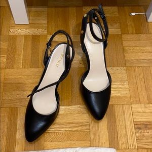 Block heel sling back heels